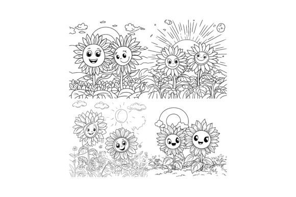 Bringing Playful Charm to Projects with the Flowers Chamomile Doodle Comic Cartoon