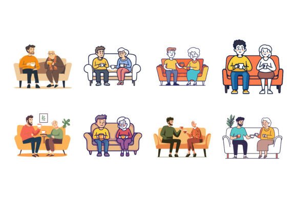 Capturing Connection: The Power of the Couple Sitting on Bench Illustration