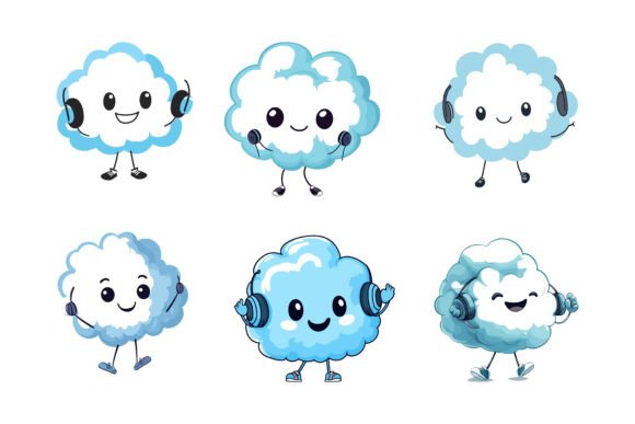 Cartoon Sky Clouds as a Versatile Design Resource for Modern Creative Projects