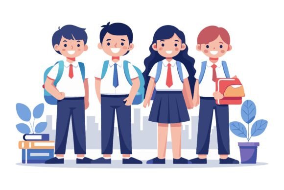 Character Kids Student in School Uniform Illustrations: What to Look for in Educational Design Assets