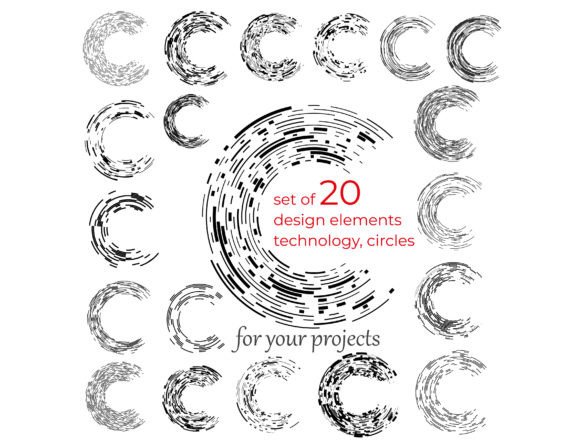 Circle Technology Border & Frame: Modern Circle Design Elements
