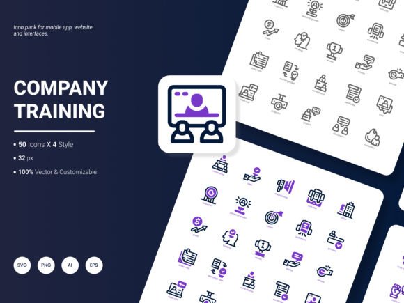 Maximize Visual Communication with the Company Training Icon Pack