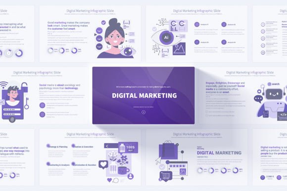 Maximizing Impact with Digital Marketing PowerPoint Infographics Slides