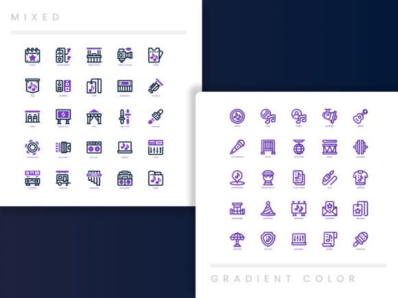 Music Festival Icon Pack: 200 Fresh Icons