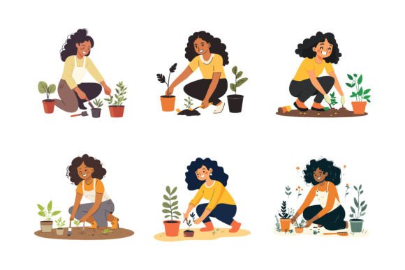 People Summer Gardening Illustrations for Modern Creators