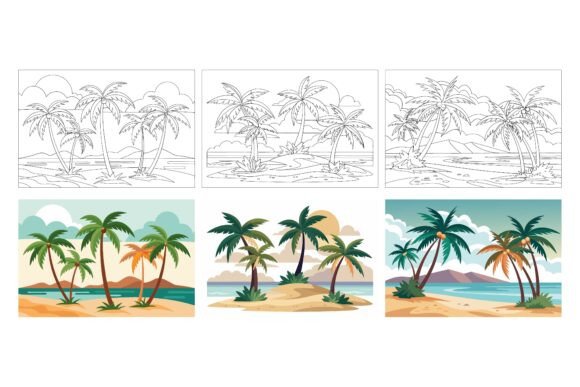 Sea Beach Island Summer Landscape of Oce