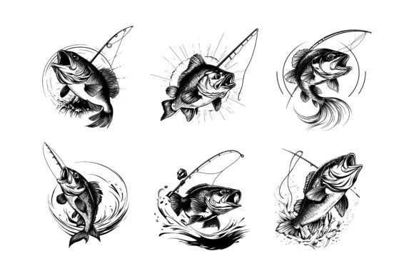 The Versatility and Appeal of a Black and White Fishing Club Logo Vector