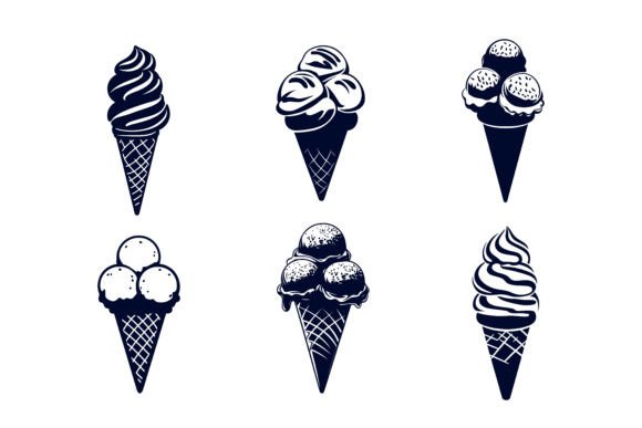 The Versatility of High-Quality Ice-Cream Silhouette Vector Collections