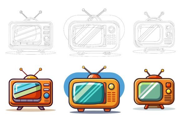 TV Icons – Versatile Vector Illustrations Streamlined for Daily Creative Work