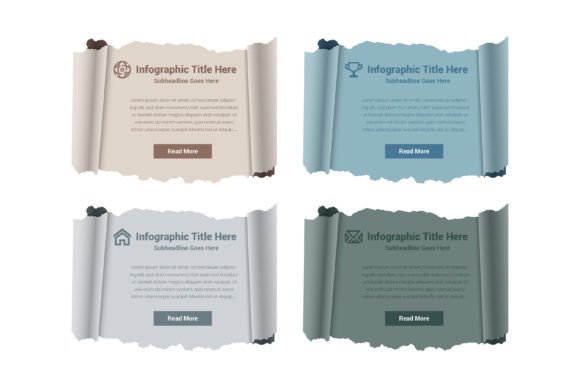 Working with Roll Torn Paper Infographic Templates in Visual Communication Projects