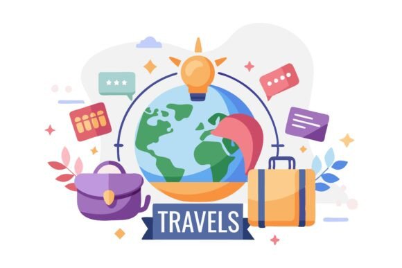 World Travel: A Top View of the Global Map and Its Creative Power
